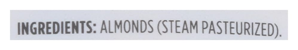 Steam-pasteurized almonds from 365 by Whole Foods Market for clean flavor.