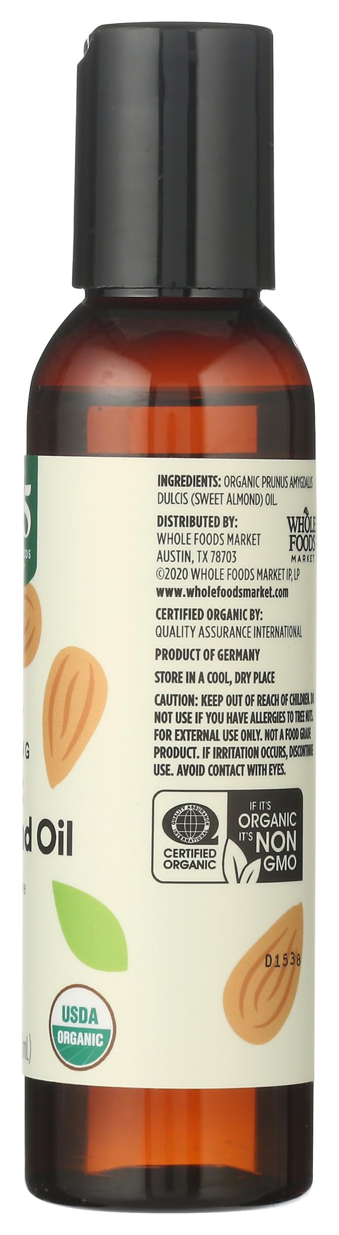 Almond oil applied to skin showing a lightweight, non-greasy moisturizer effect.
