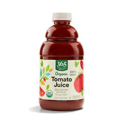 365 by Whole Foods Market tomato juice bottle front showing organic quality for everyday meals
