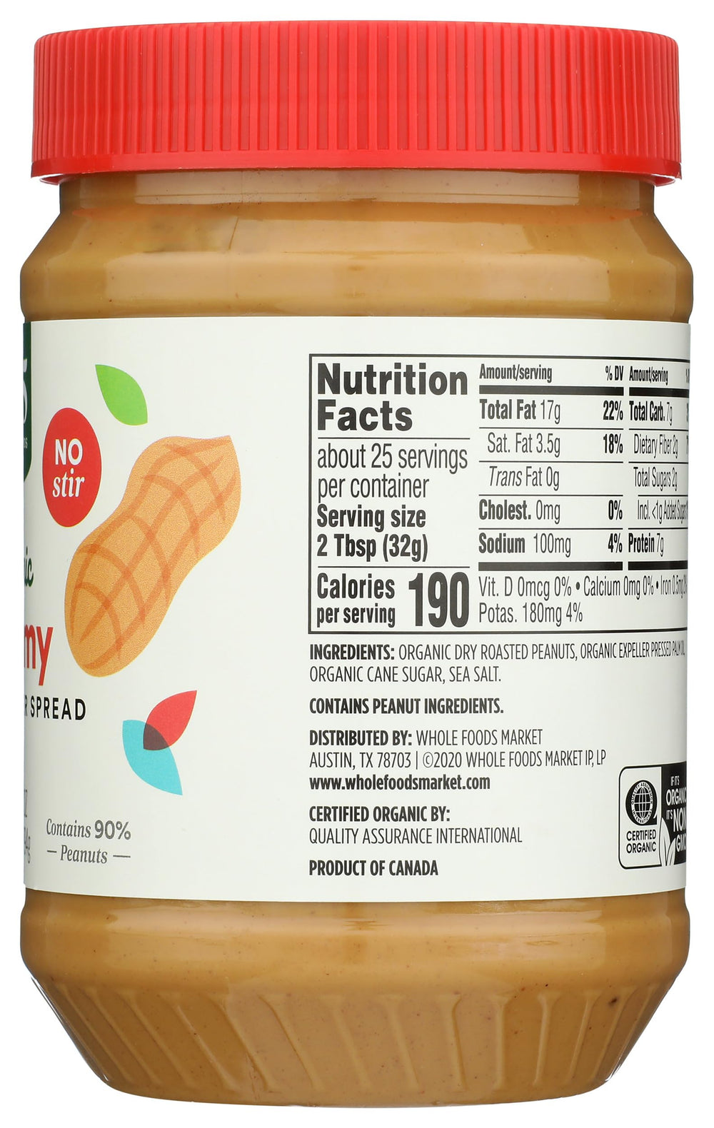365 by Whole Foods Market no-stir peanut butter spread, mess-free breakfast