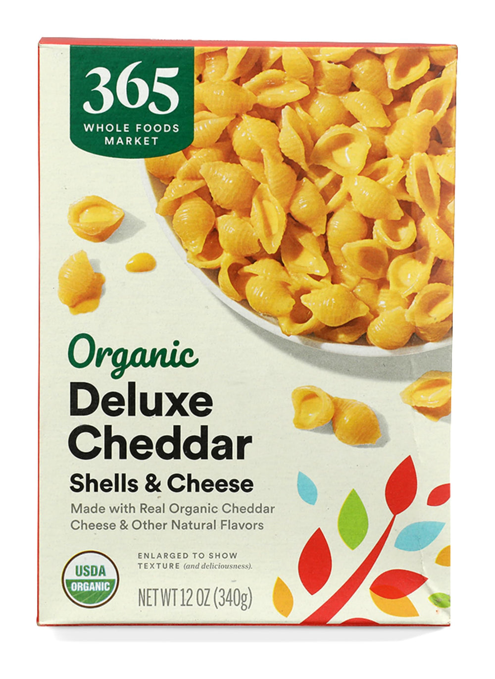 365 by Whole Foods Market Organic Deluxe Cheddar Shells pack shot for quick weeknight dinners
