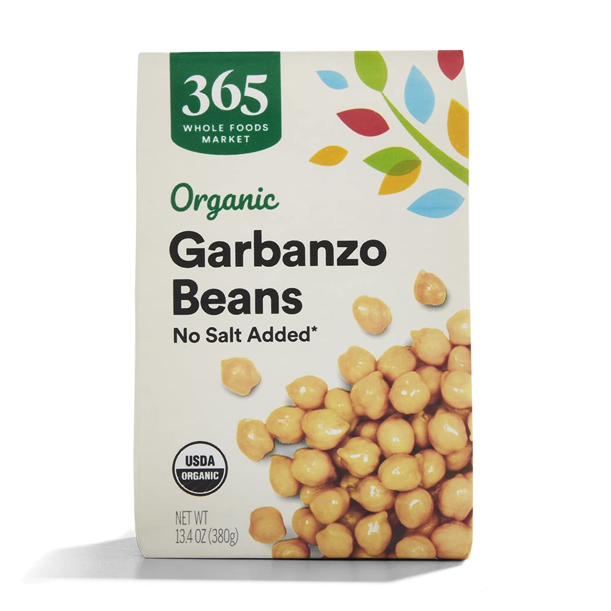 365 by Whole Foods Market garbanzo beans no salt added can, fiber rich pantry staple.