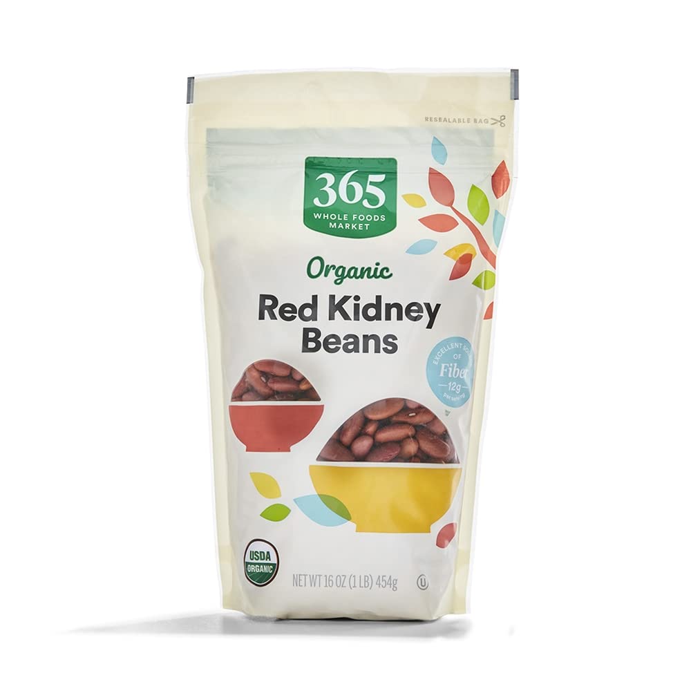 365 by Whole Foods Organic Red Kidney Beans can on shelf, ready to add protein