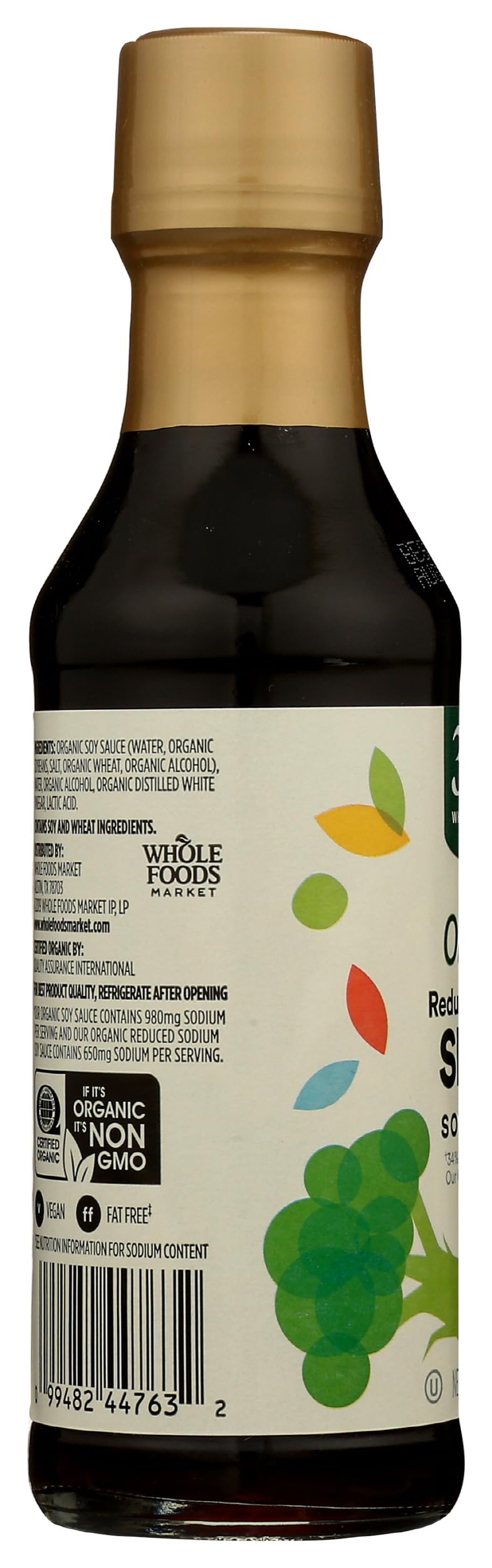 365 by Whole Foods Market organic reduced-sodium shoyu pour for controlled flavor in bowls.