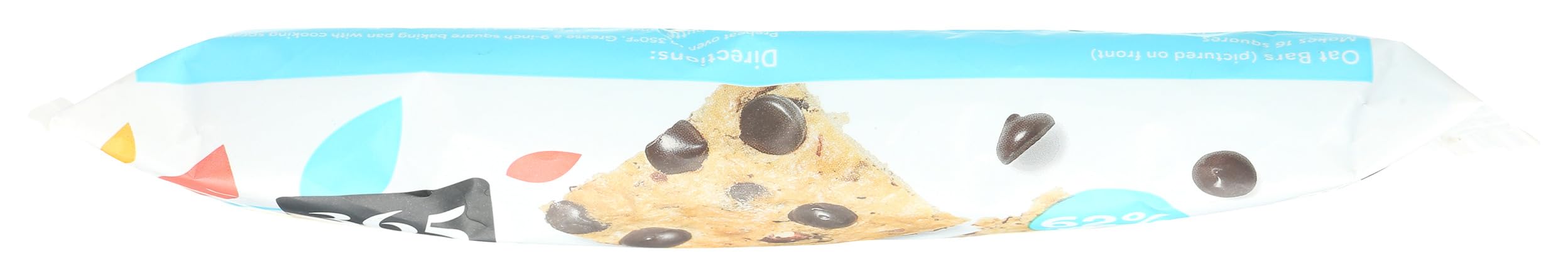 365 by Whole Foods Market sugar-free dark chocolate baking chips texture closeup highlights smooth melt.