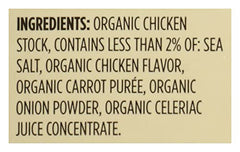 365 chicken stock with visible organic carrots and celery root
