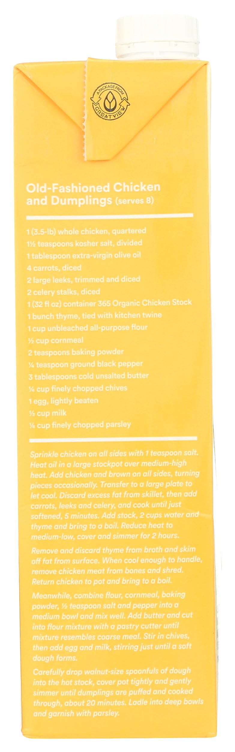 Resealable carton shown for convenient storage