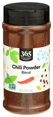 365 by Whole Foods Market chili powder blend jar for flavorful cooking.