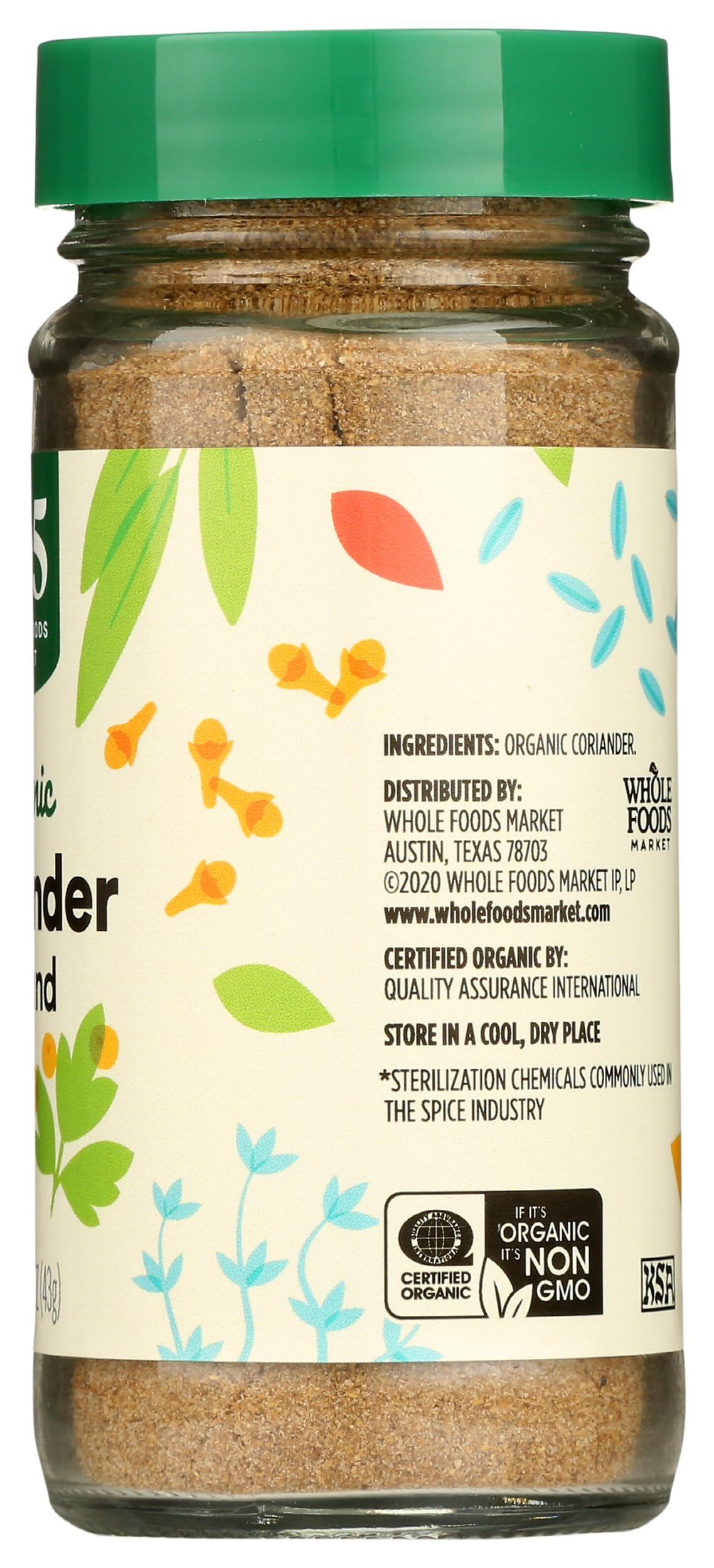 365 coriander ground pack with seal and label