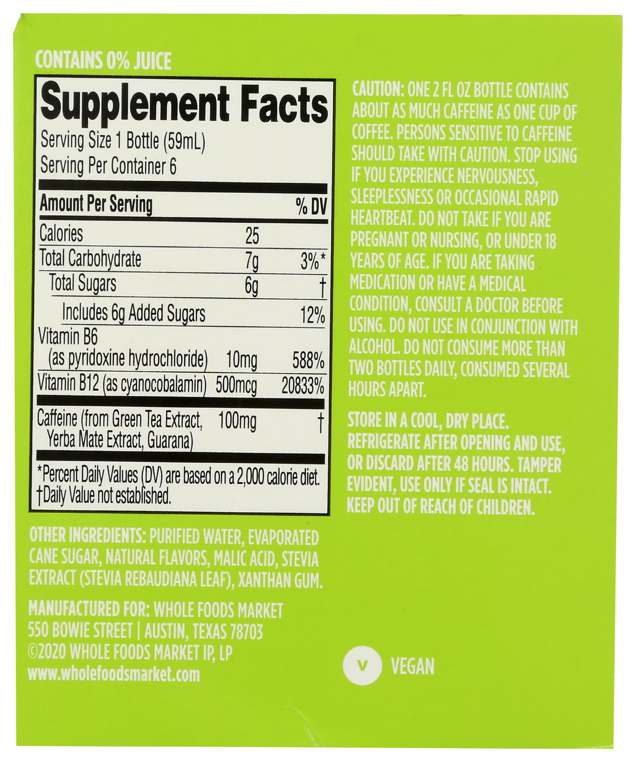 365 Energy Shot Cherry Limeade front view conveys premium quality in a convenient bottle.