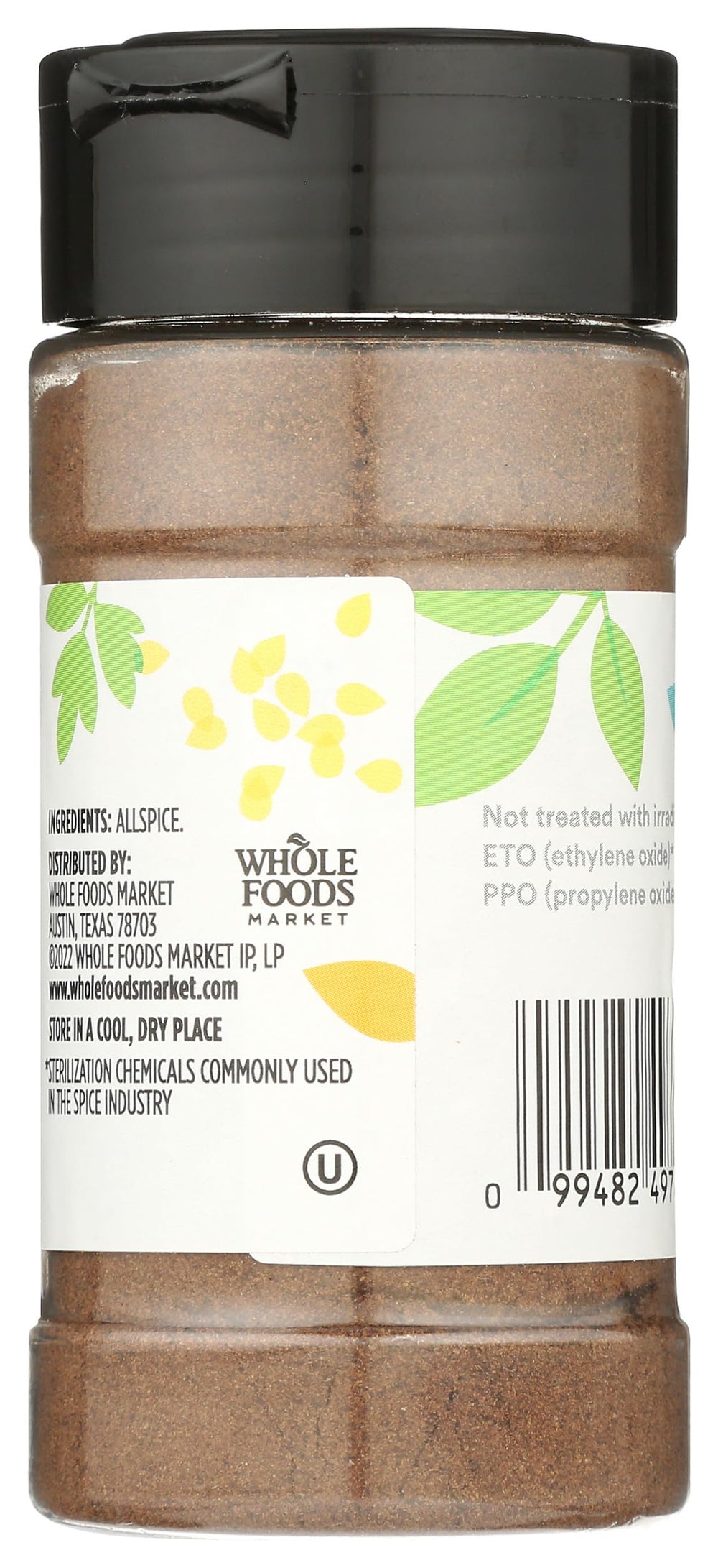 365 ground allspice jar top view highlighting rich spice notes for seasonal dishes.