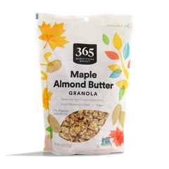 365 Maple & Almond Butter Granola pack, ideal pantry staple for quick breakfasts
