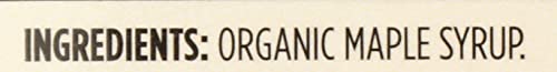 365 Maple Syrup label close-up shows organic, additive-free quality