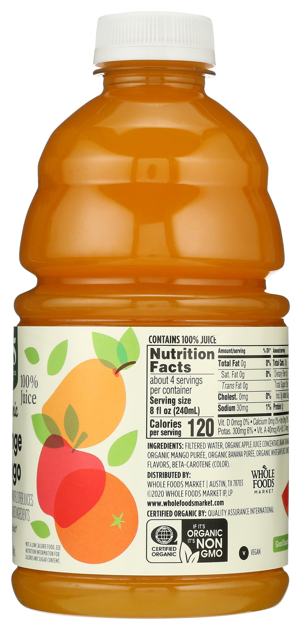 365 by Whole Foods Market juice stored in fridge, ready for quick hydration