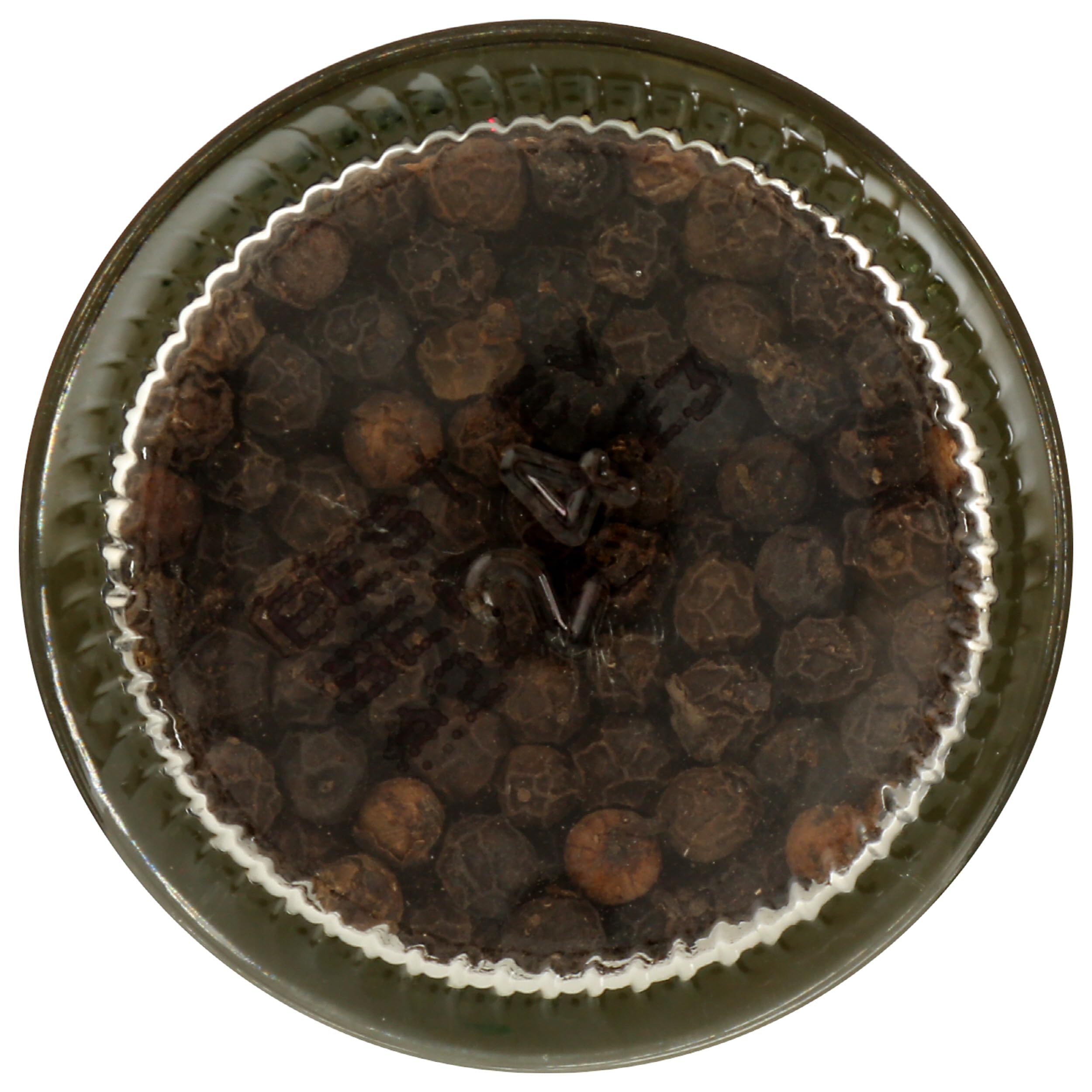 365 Organic Black Peppercorns in-use grinder demonstrates fresh warm aroma.