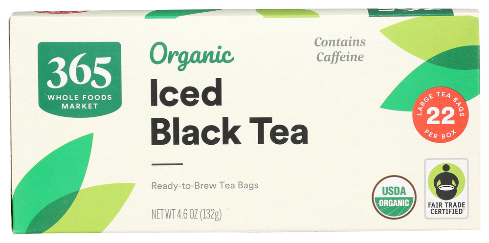 365 Organic Black Tea closeup: bags that promise fresh aroma and bold flavor