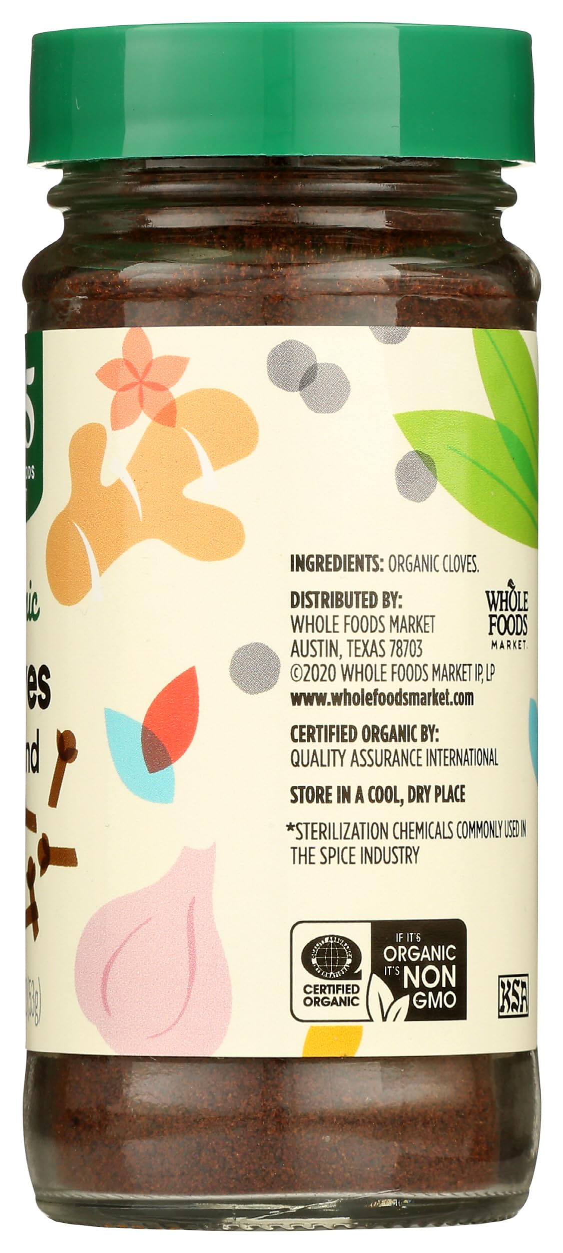 365 organic ground cloves powder in a measuring bowl for desserts