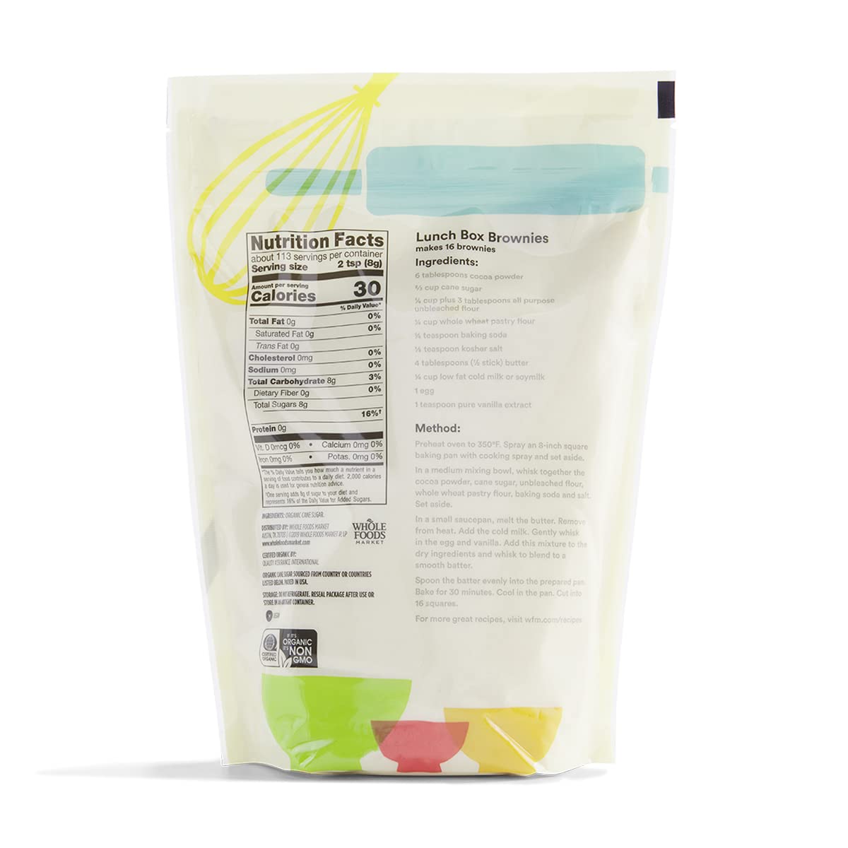 365 organic sugar 32oz crystals closeup—pure cane sweetness for coffee and desserts