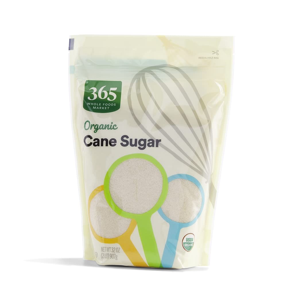 365 by Whole Foods Market organic sugar 32oz packaging—premium pantry staple for baking