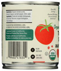 Label highlights California tomatoes for 365 Organic Tomato Sauce.