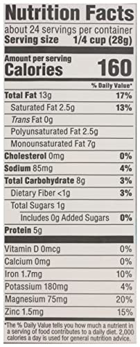 365 roasted cashews resealable bag keeps freshness for day-long snacking.