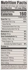 365 roasted cashews resealable bag keeps freshness for day-long snacking.