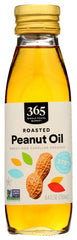 365 by Whole Foods Market roasted peanut oil bottle close-up for high-heat cooking