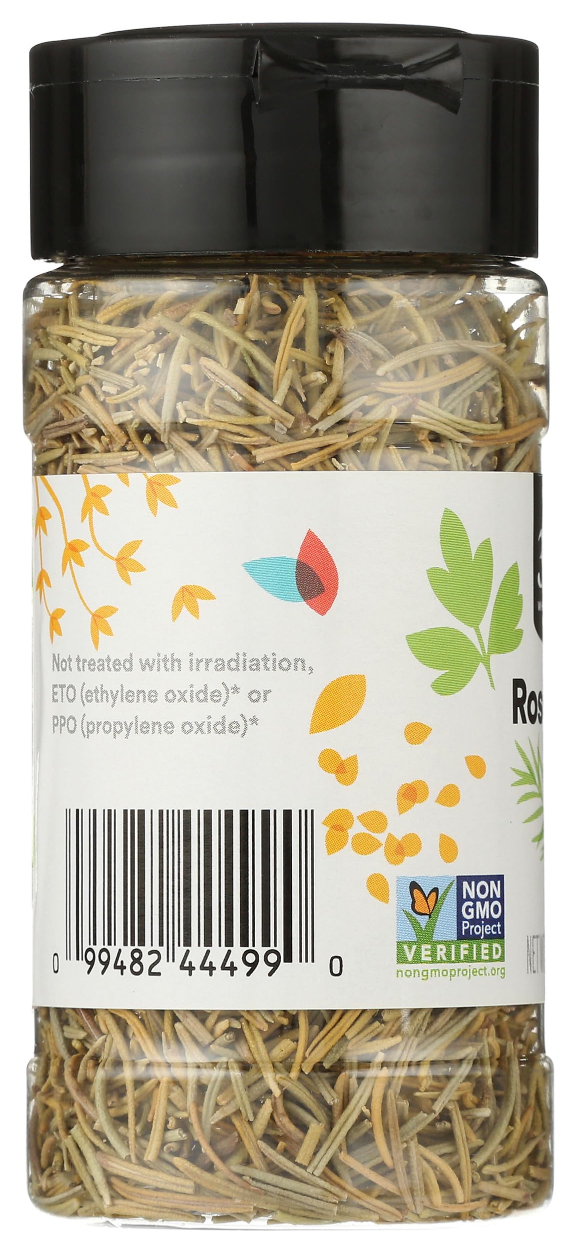 365 Rosemary Leaf texture close-up, dried herb with bright piney notes.