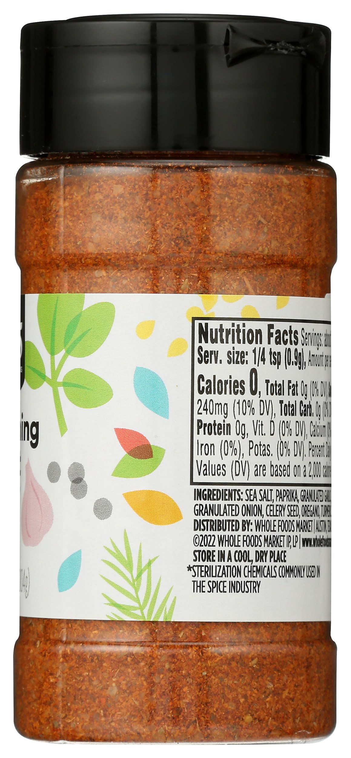 365 by Whole Foods Market salt blend seasoning grains — robust flavor potential for dishes.