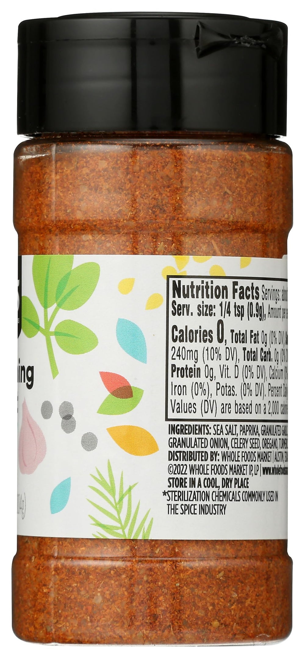 365 by Whole Foods Market salt blend seasoning grains — robust flavor potential for dishes.