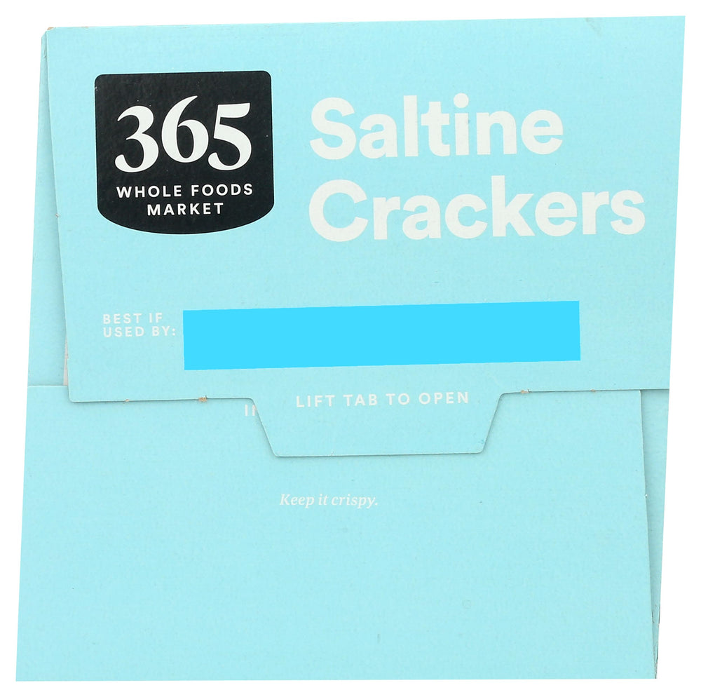 365 Salted Saltine Crackers with hummus for a simple snack.