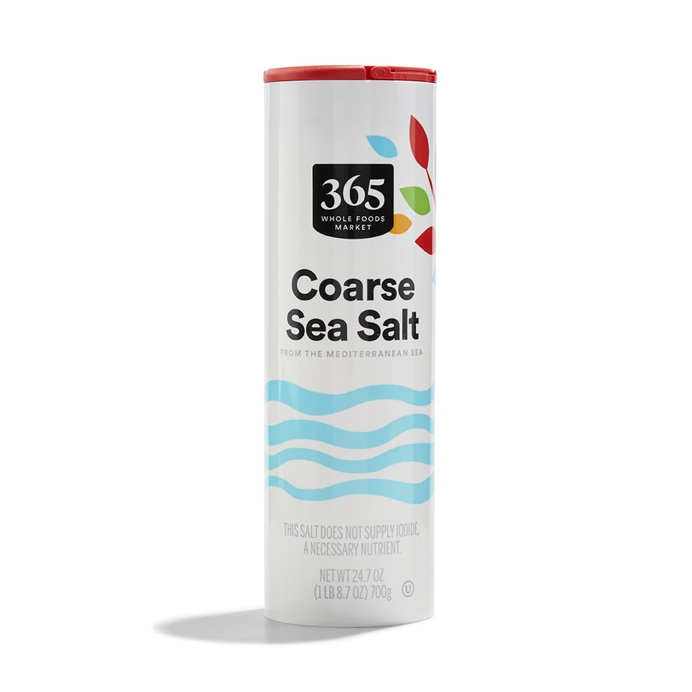 365 by Whole Foods Market sea salt coarse packshot for finishing dishes
