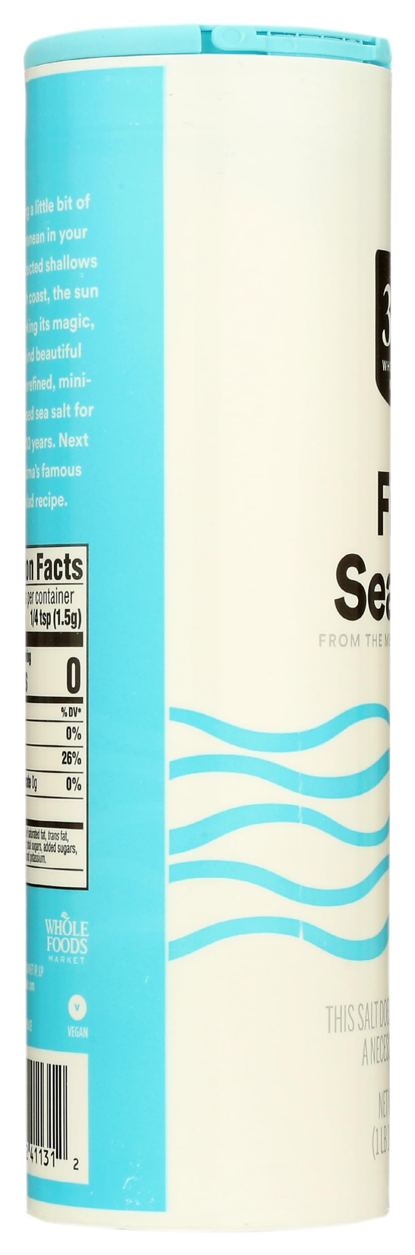 365 by Whole Foods Market sea salt fine jar supports easy dosage in recipes