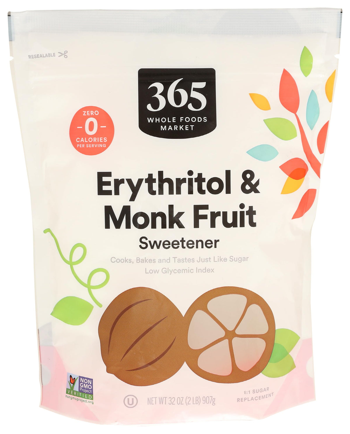 365 by Whole Foods Market erythritol monk fruit sweetener jar, ideal for baking