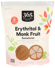 365 by Whole Foods Market erythritol monk fruit sweetener jar, ideal for baking