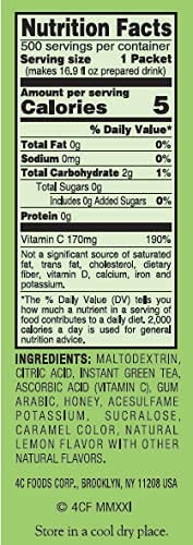 4C green tea drink stix on-the-go packet convenient hydration
