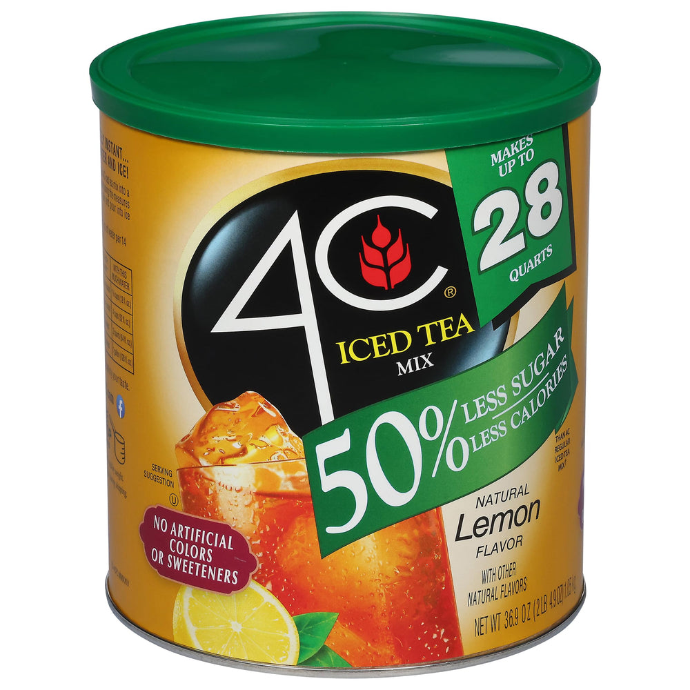 4C Lemon Iced Tea mix in a pitcher for family gatherings