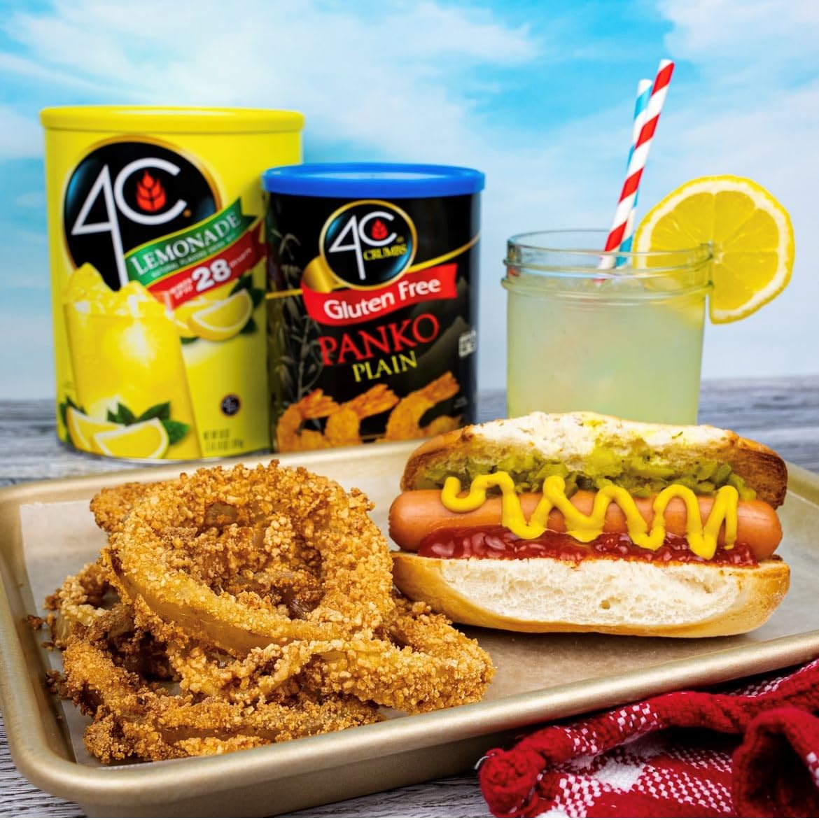 4C Lemonade on kitchen counter showing ready-to-serve flavor