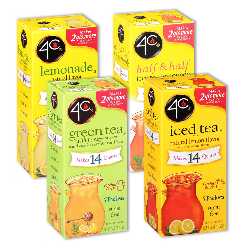 Serving chilled green tea flavor from 4C pitcher packs