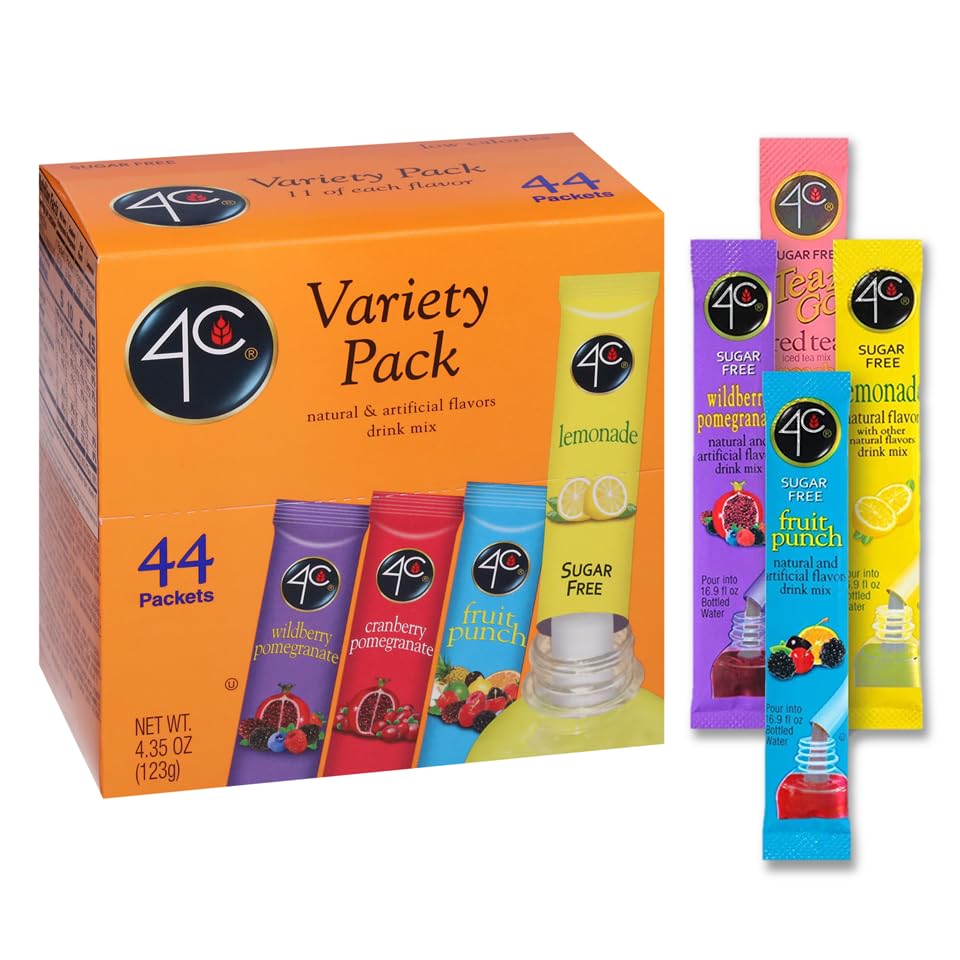 4C Powder Drink Mix Wild Berry Pomegranate packet for on-the-go hydration with zero sugar.
