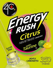 4C Energy Rush Stix Citrus singles packets enable portable flavor for travel hydration