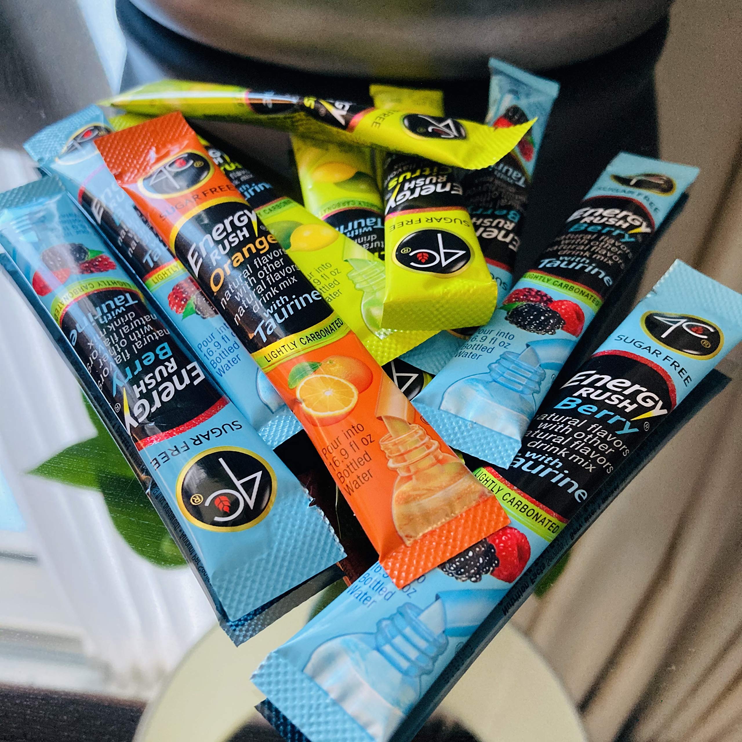 4C Energy Rush Stix Citrus brand label closeup emphasizes quality