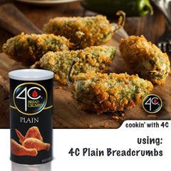 4C Premium Bread Crumbs plain coating on meat for browning and crispness