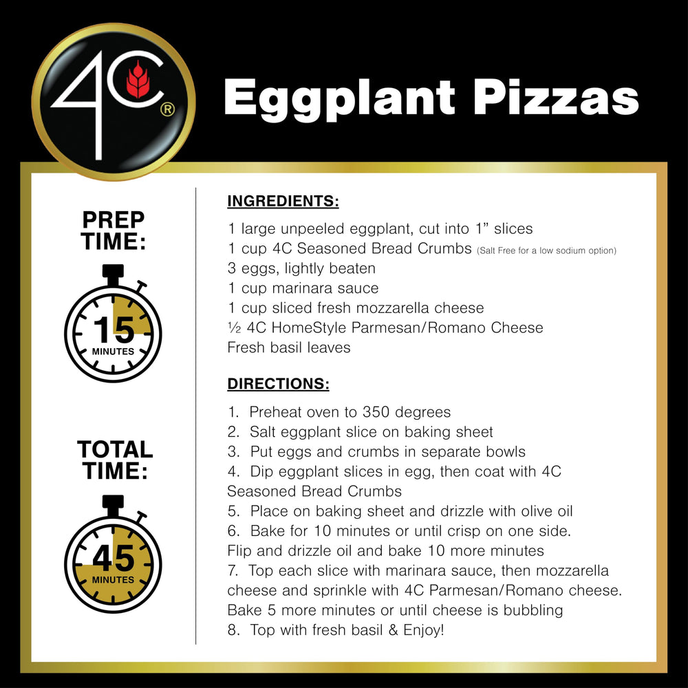 4C Premium Bread Crumbs salt free labeled pack emphasizes brand quality.