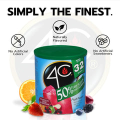 4C Reduced Sugar Drink Mix canister on kitchen shelf showing value pack