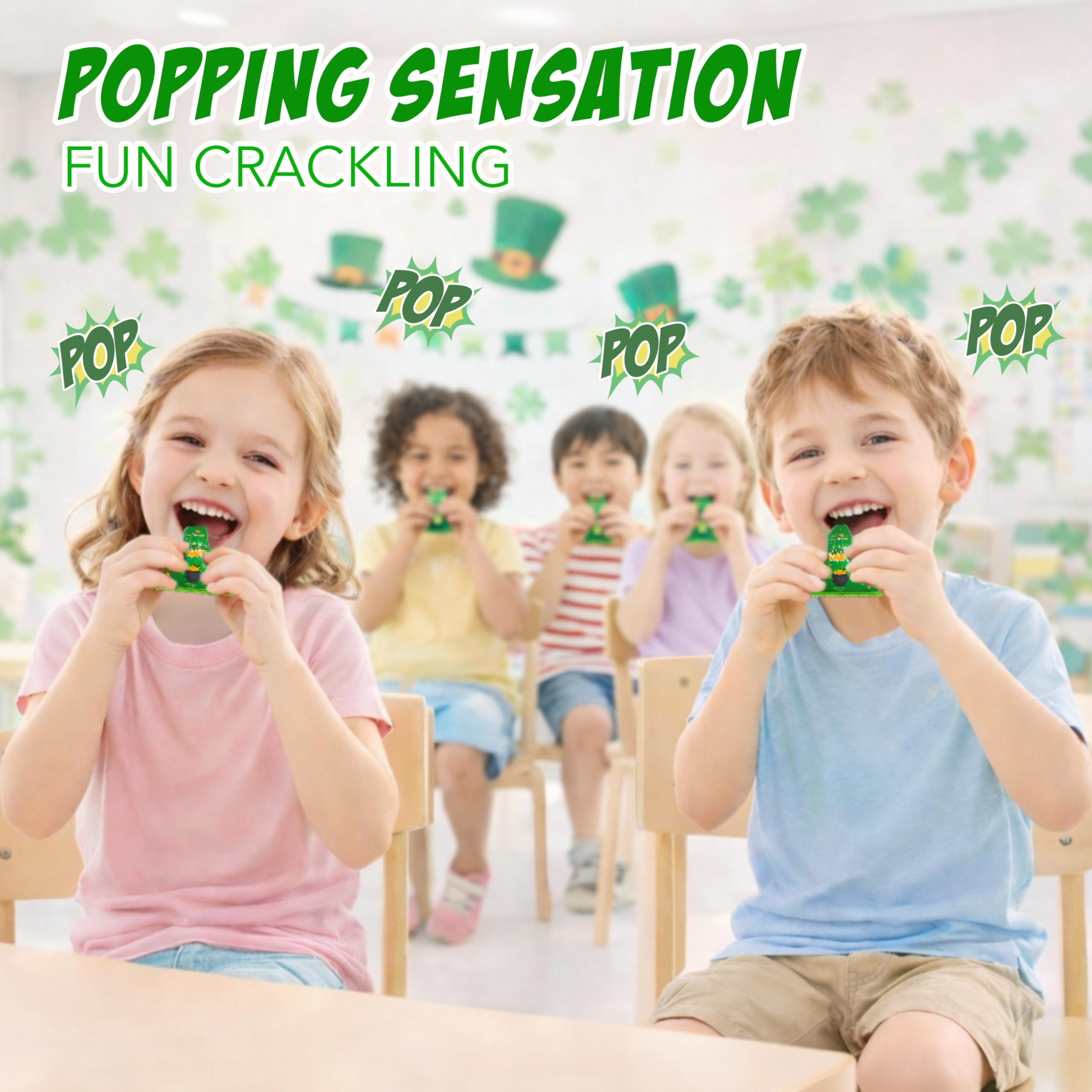 4E's Novelty green apple popping candy drink garnish