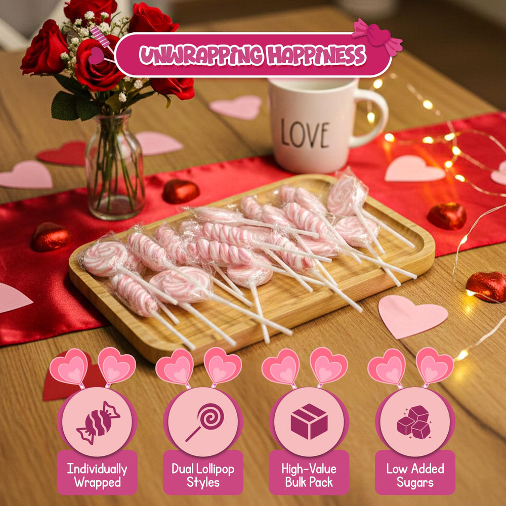 4E's Novelty individually wrapped lollipops ensuring freshness and sharing