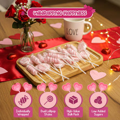 4E's Novelty individually wrapped lollipops ensuring freshness and sharing