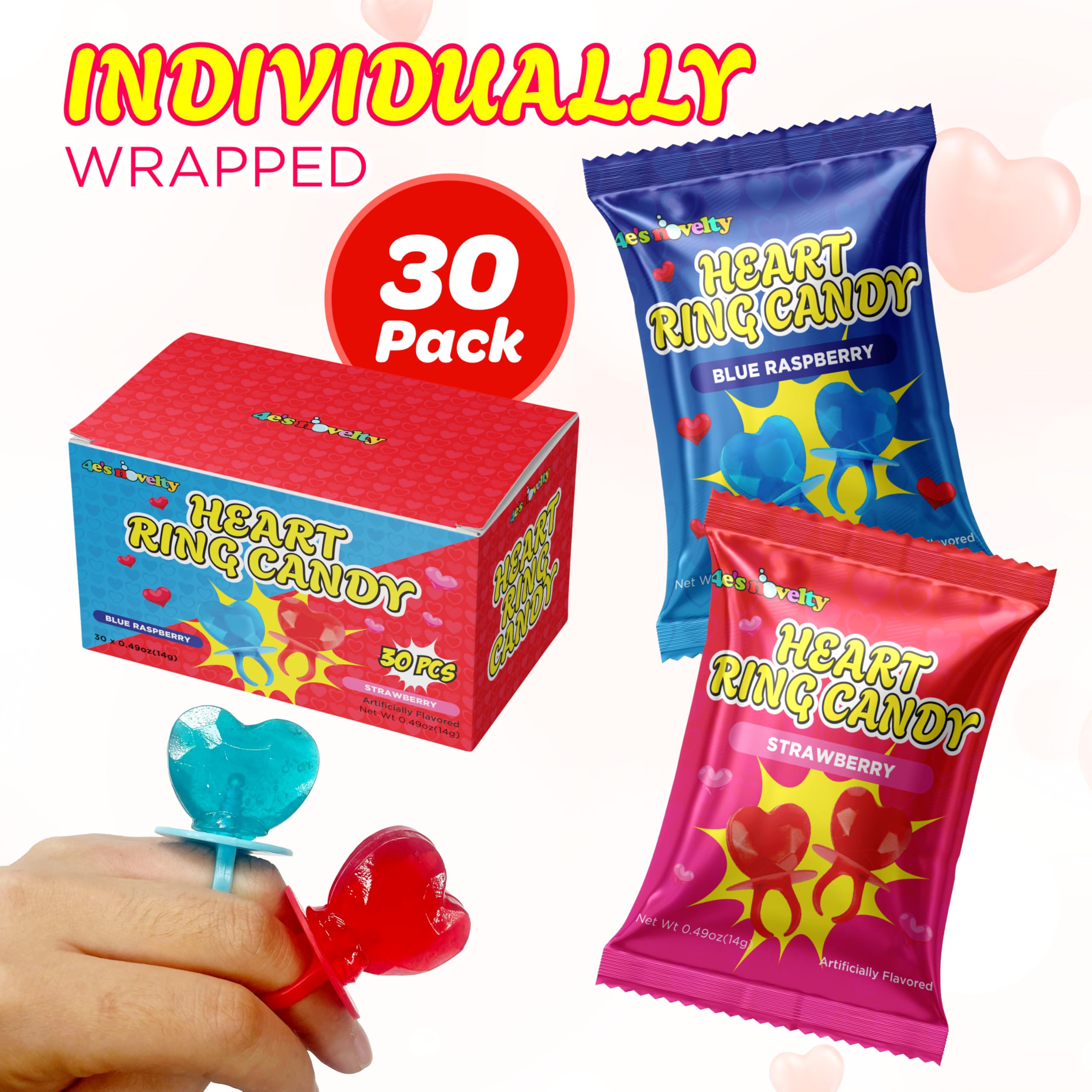 4E's Novelty kids and adults friendly candy rings for sharing and gifting