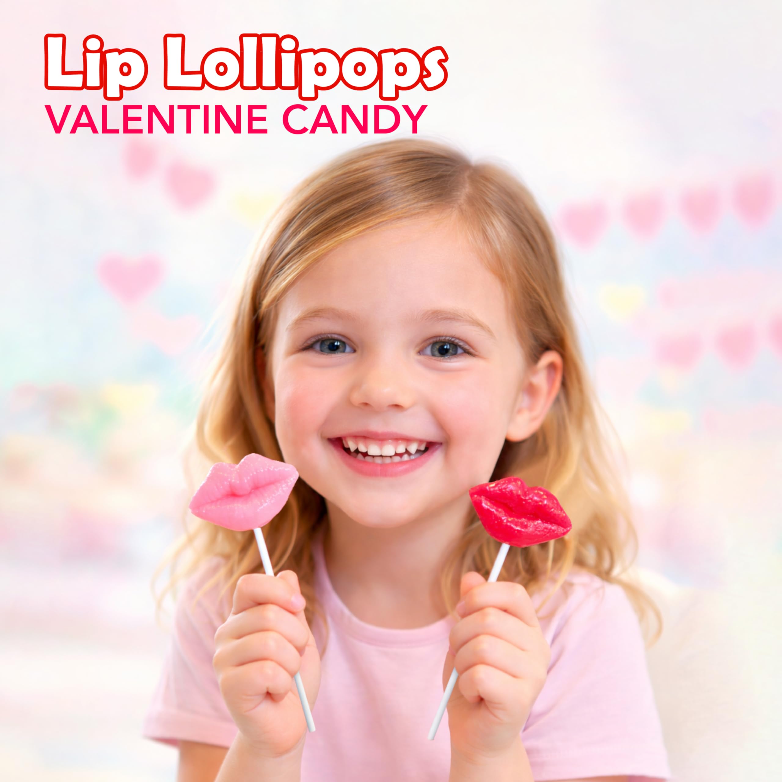 4E's Novelty cute lip design lollipops ideal for gift bags